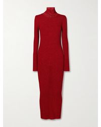 Isabel Marant Josita Metallic Ribbed-knit Maxi Dress in