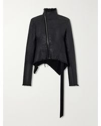 Rick Owens - Naska Gary Distressed Waxed Denim Jacket - Lyst