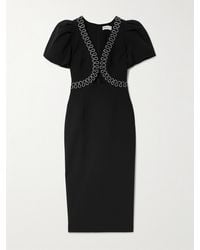 Rebecca Vallance - Robe Midi En Crêpe À Découpe Et À Cristaux Nyx - Lyst