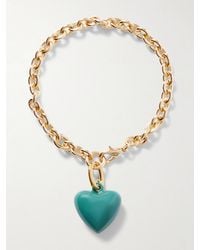 Roxanne Assoulin - The Mini Puffy Heart-Tone And Enamel Bracelet - Lyst