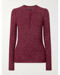 Gabriela Hearst - Gaviran Pointelle-Knit Wool Henley Top - Lyst