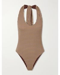 SIR. - Cooper Printed Halterneck Swimsuit - Lyst