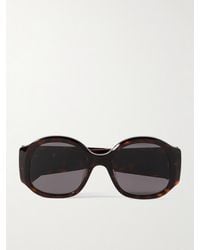 Celine - Maxi Triomphe Sonnenbrille Mit Rundem Rahmen Aus Azetat - Lyst