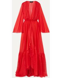 Rasario - Ruffled Silk-chiffon Jacket - Lyst
