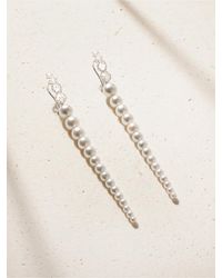 Mizuki - Dreamy 18-Karat, Pearl And Diamond Earrings - Lyst