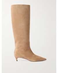 Jimmy Choo - Maxima 35 Kniehohe Stiefel Aus Veloursleder - Lyst