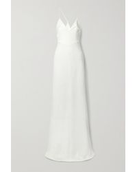 Galvan London Punta Crepe Gown - White