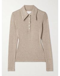 Citizens of Humanity - Shara Striped Jersey Polo Shirt - Lyst