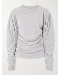 JW Anderson - Ruched Sleeve Cotton-Jersey Sweatshirt - Lyst