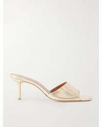 STAUD - Bea Metallic-Leather Mules - Lyst