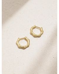 Anita Ko - Small Bamboo 18-Karat Hoop Earrings - Lyst