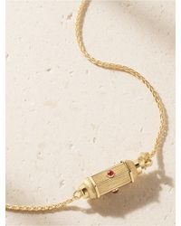 Marie Lichtenberg - Micro Coco Locket 18-Karat Ruby Necklace - Lyst