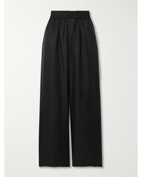 Lisa Yang - Jogginghose Mit Weitem Bein Aus Seiden-Twill - Lyst