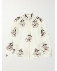 Alix Of Bohemia - Kiki Obsidian Poppy Floral-Print Cotton And Silk-Blend Shirt - Lyst