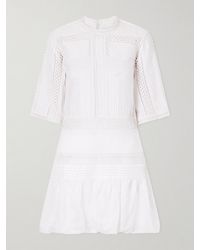 Isabel Marant - Paige Lace-Trimmed Woven Mini Dress - Lyst
