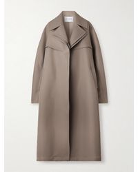 Alaïa - Oversized Layered Wool-Blend Twill Coat - Lyst