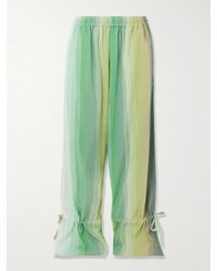 Marrakshi Life - The Palazzo Striped Cotton-Blend Wide-Leg Pants - Lyst