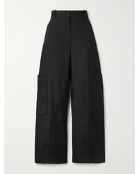 KHAITE - Caiton Grain De Poudre Wide-Leg Pants - Lyst