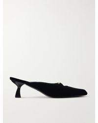 NODALETO - Dona Ruby 50 Crystal-Embellished Velvet Mules - Lyst