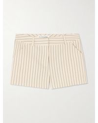 Frankie Shop - Kate Pinstriped Twill Shorts - Lyst
