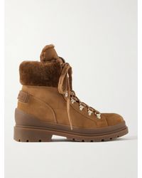 Bogner - St. Moritz 18 Schnürstiefel Aus Veloursleder Mit Shearling-Futter - Lyst