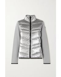 Moncler - Paneled Wool-Blend And Quilted Shell Down Jacket - Lyst