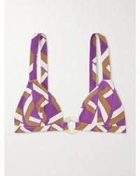 Eres - Must Embellished Printed Triangle Bikini Top - Lyst