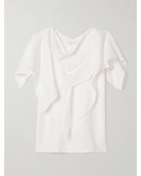 Salon 1884 - Net Sustain Mira Draped Layered Linen Top - Lyst