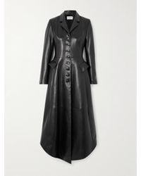 Salon 1884 - Rossetto Asymmetric Lace-Up Leather Coat - Lyst