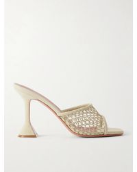 AMINA MUADDI - Lupita 95 Mesh Suede Sandals - Lyst
