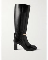 Tod's - Gomma Kniehohe Stiefel Aus Leder Mit Verzierung - Lyst
