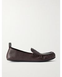 Acne Studios - Loafers Aus Strukturiertem Leder - Lyst