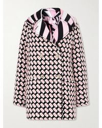 PUCCI - Reversible Double-Breasted Printed Silk-Twill And Wool-Blend Tweed Jacket - Lyst