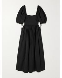 Matteau - Maxikleid Aus Einer Leinen-Lyocell-Mischung Mit Stretch-Anteil Und Raffungen - Lyst