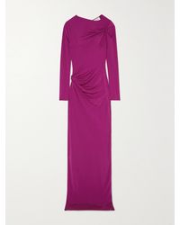 16Arlington - Nubria Ruched Glossed-Jersey Maxi Dress - Lyst