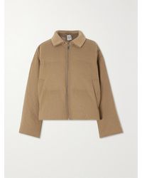 TOTEME - Quilted Padded Wool-Blend Flannel Jacket - Lyst