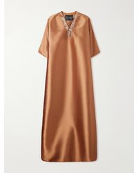 ‎Dima Ayad - Sequin-Detailed Mikado Kaftan - Lyst