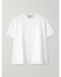 Loewe - T-Shirt En Jersey De Coton Mélangé À Broderie - Lyst
