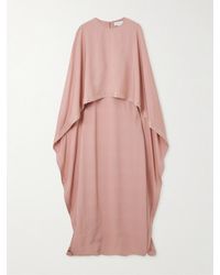 Stella McCartney - Robe Aus Crêpe Mit Cape-Effekt Und Kristallen - Lyst