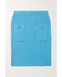 Oscar de la Renta - Ribbed Silk-Blend Mini Skirt - Lyst