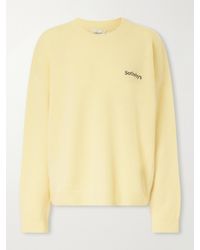FRAME - Sotheby's Logo-Embroidered Cashmere Sweater - Lyst