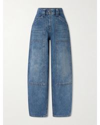 Co. - Paneled Mid-Rise Barrel-Leg Jeans - Lyst