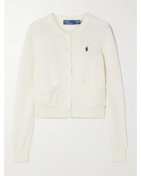 Polo Ralph Lauren - Cardigan Aus Baumwolle Mit Stickerei - Lyst