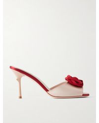 Roger Vivier - Epine Rose 85 Twill-Trimmed Satin Sandals - Lyst