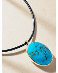 Octavia Elizabeth - Jumbo Hidden Gem 18-Karat, And Leather Necklace - Lyst