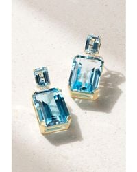 Mateo - 14-Karat, Topaz And Diamond Earrings - Lyst