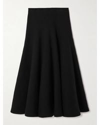 Alaïa - Pleated Knitted Cashmere And Wool-Blend Midi Skirt - Lyst