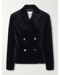 Alaïa - Double-Breasted Cotton-Velvet Blazer - Lyst