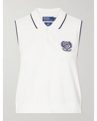 Polo Ralph Lauren - Wimbledon Logo-Embroidered Cotton-Blend Jersey Polo Vest - Lyst
