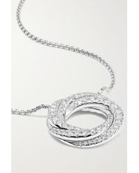 David Yurman Crossover 18-karat White Gold Diamond Necklace - Grey